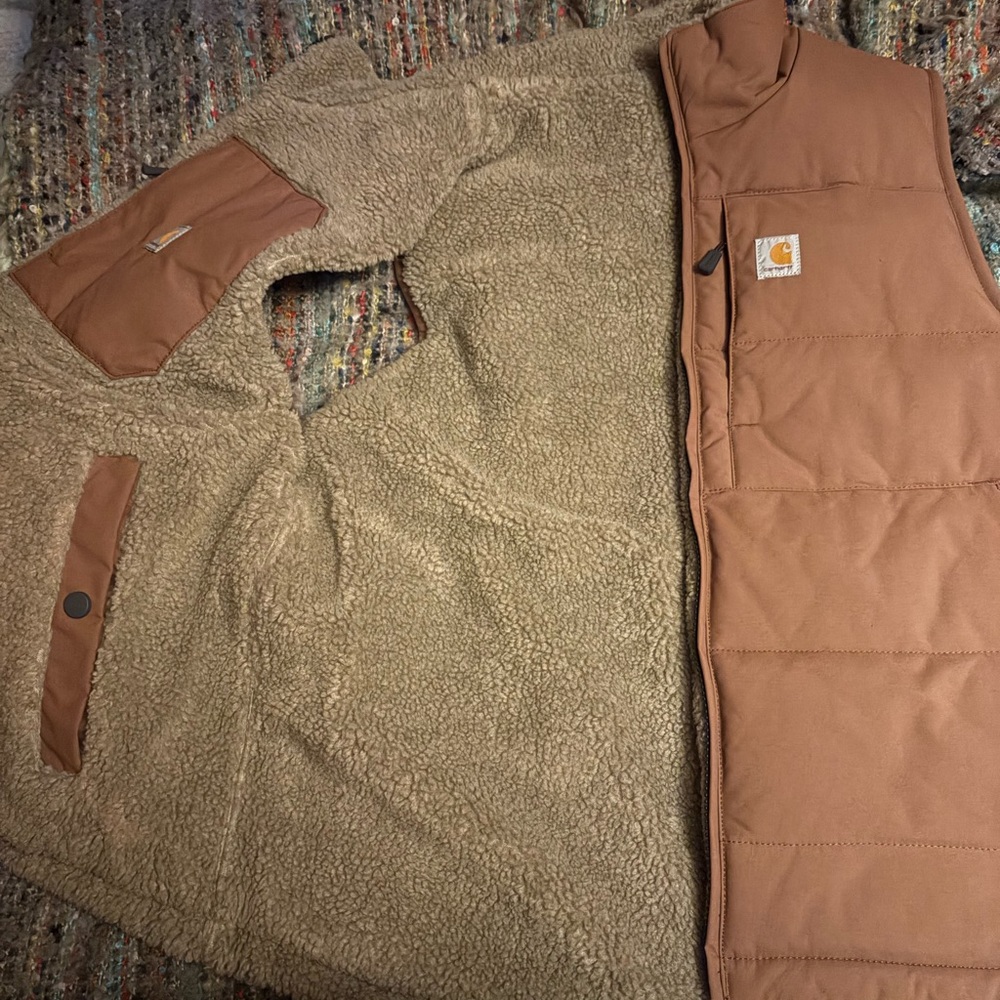 Carhartt Tan Sherpa Lined Vest